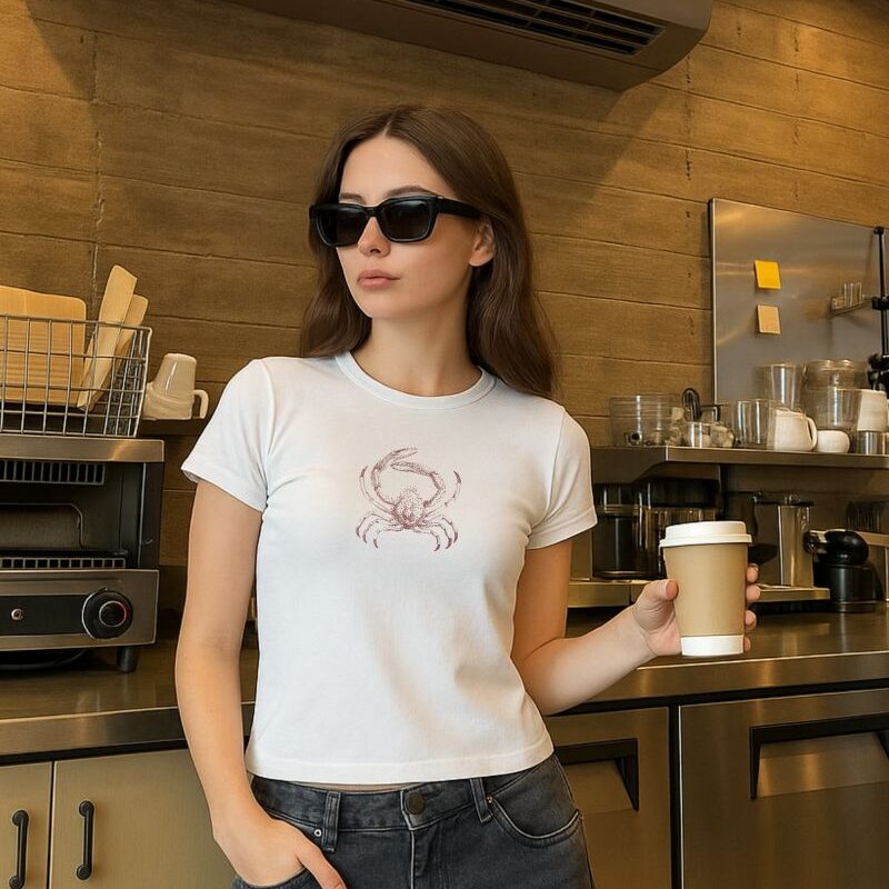 Fisherman Aesthetic Crab Baby Tee