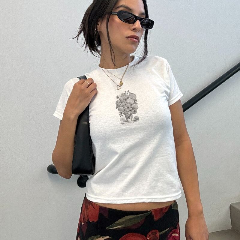 floral vintage baby tee